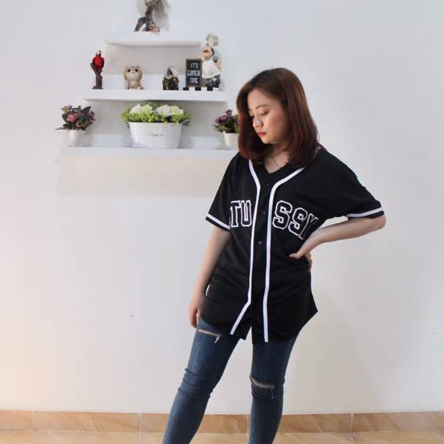 JERSEY BASEBALL STUSSY  BAJU BASEBALL  KAOS HIPHOP