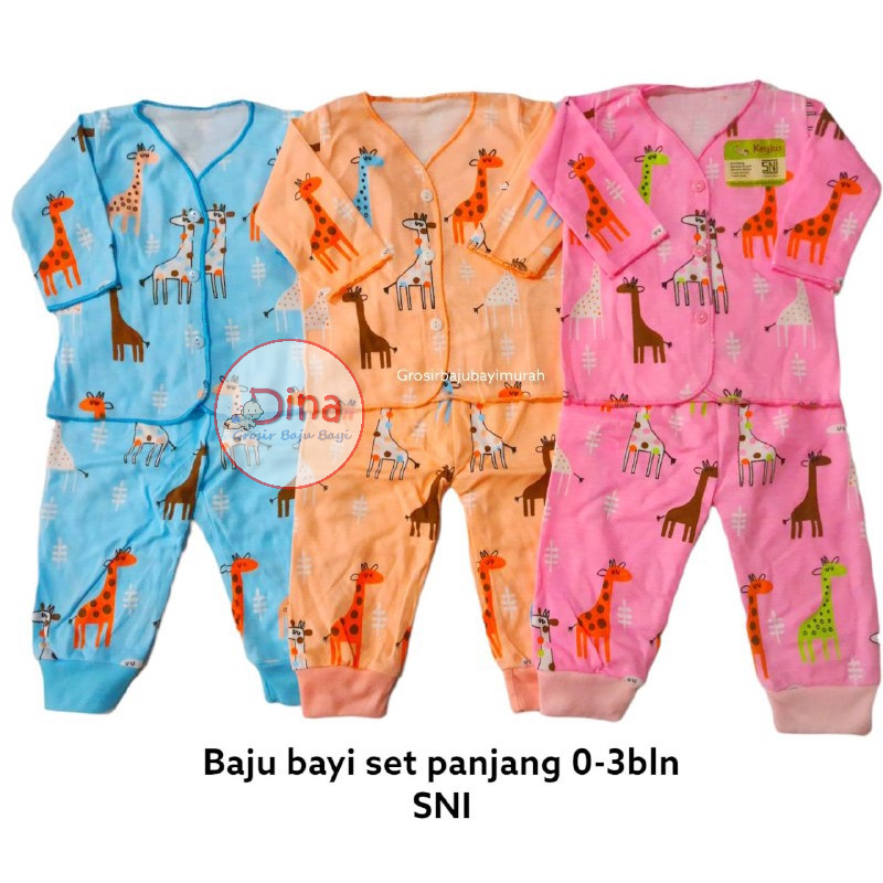 SETELAN baju bayi PANJANG MOTIF warna