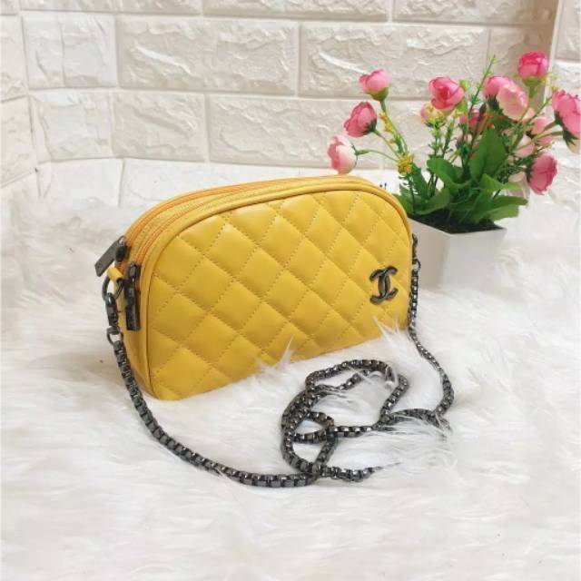 BAYAR DI TEMPAT COD Tas Batam chanel KERANG Sling 2ruang 