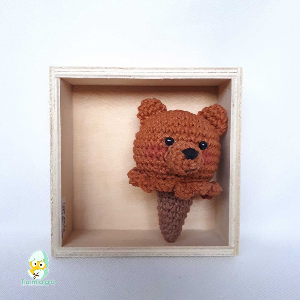 gantungan kunci beruang/rajutan bare bear/keychain bear/ice cream bare bear/ souvenir gantungan kunc