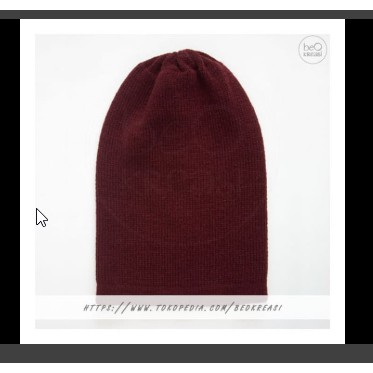 Topi Kupluk Polos Merah Maroon Dewasa apdpci