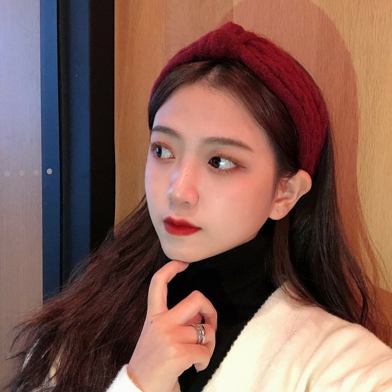 Murmerofficial Bando Headband Rajut Wool Pita / Head Band Cantik Korea / Bando Rajut Lebar Cewek R212