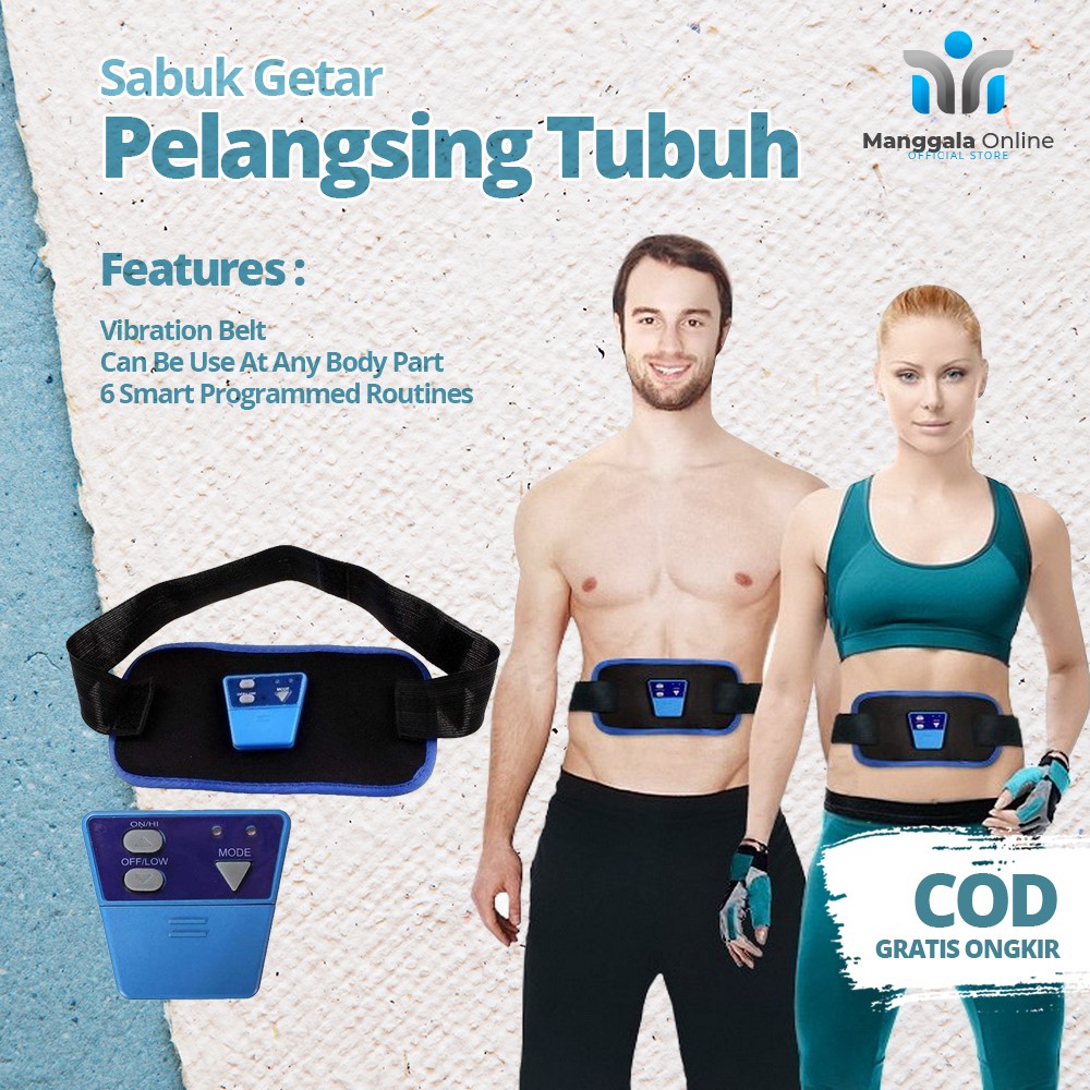 Sabuk Getar Alat Pelangsing Tubuh Pembakar lemak