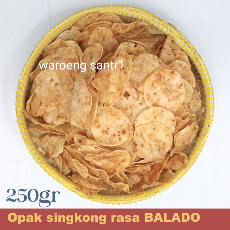 

Kerupuk keripik opak singkong koin rasa balado wonosobo mentah siap goreng 250gram