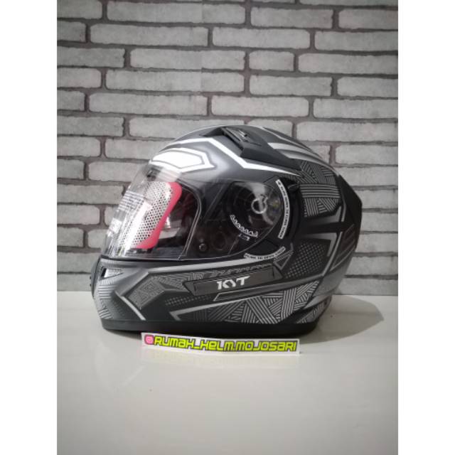 KYT K2rider Black Panther Black doff silver K2R K2 Rider bukan RC7 R10 Vendetta Falcon