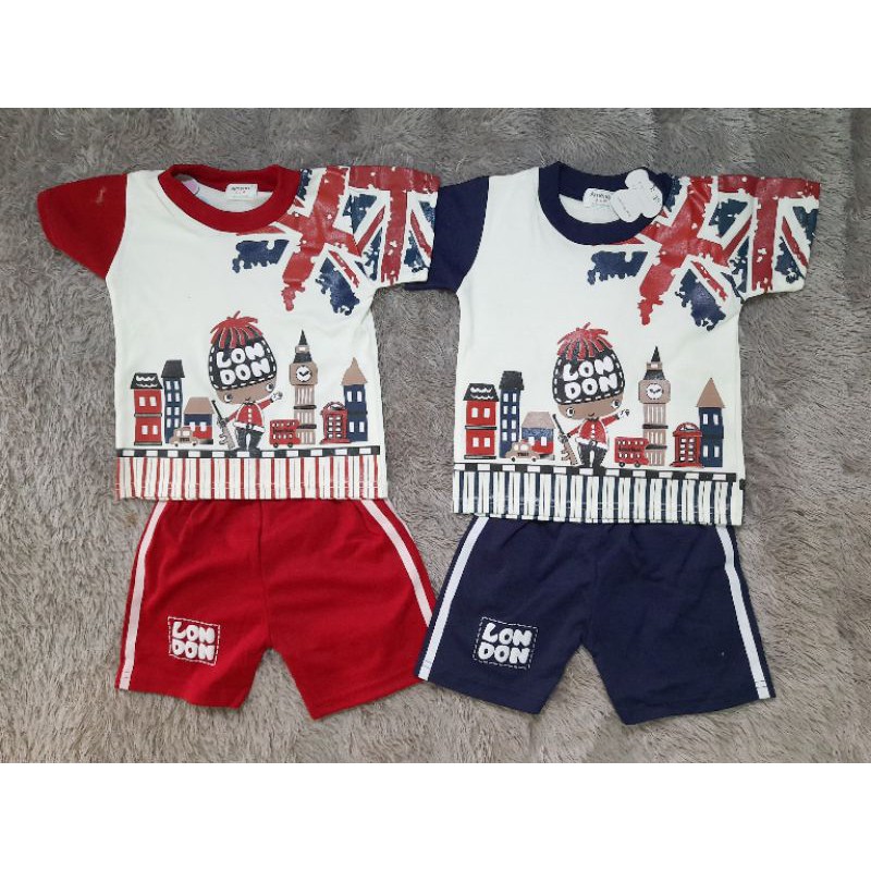 Setelan Anak Laki Laki Baju Cowok Murah Amena London Usia 6-12 Bulan