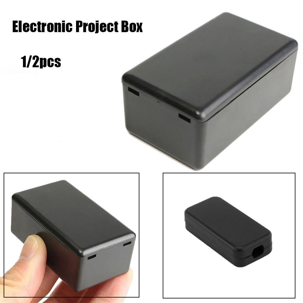 POPULAR Populer 1/2pcs Kotak Proyek Elektronik Hitam ABS Plastik Kualitas Tinggi Instrumen Case