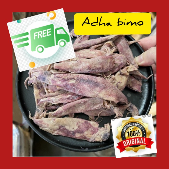 

ikan asin cumi gepeng jarum/ segar/ kering/ empuk/ panjang/ 500 gr