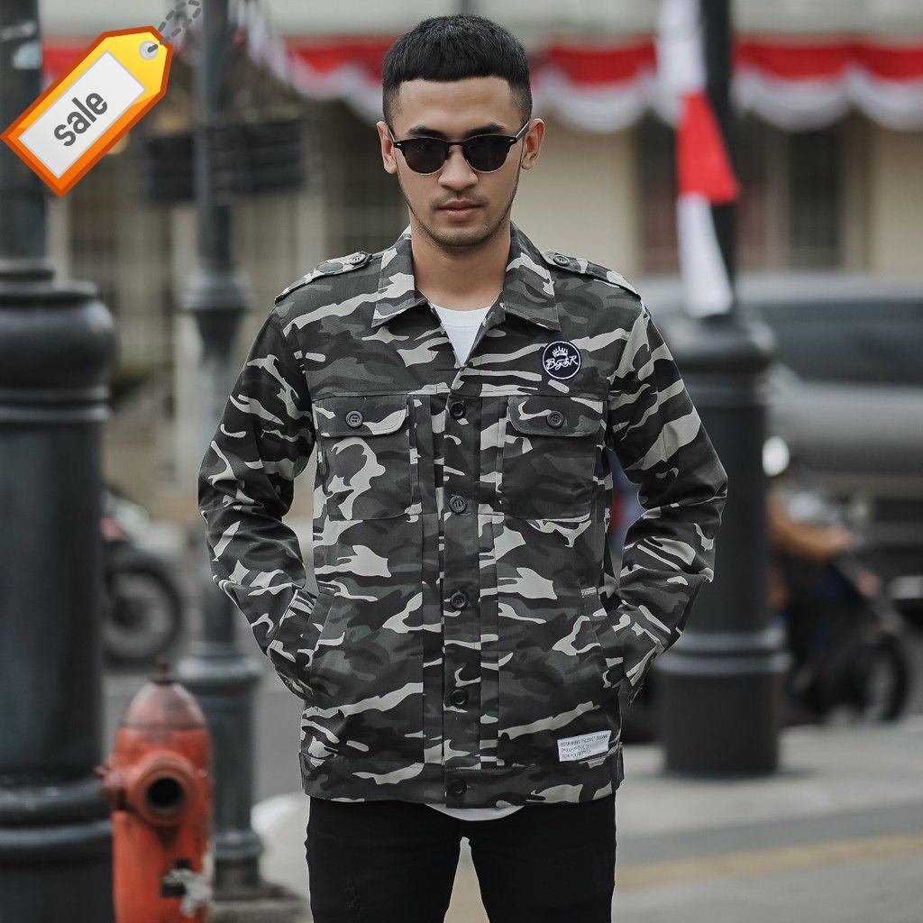 JAKET CAMO HANZO BGSR - JAKET LORENG PRIA - SEMI PARKA - ORIGINAL BGSR