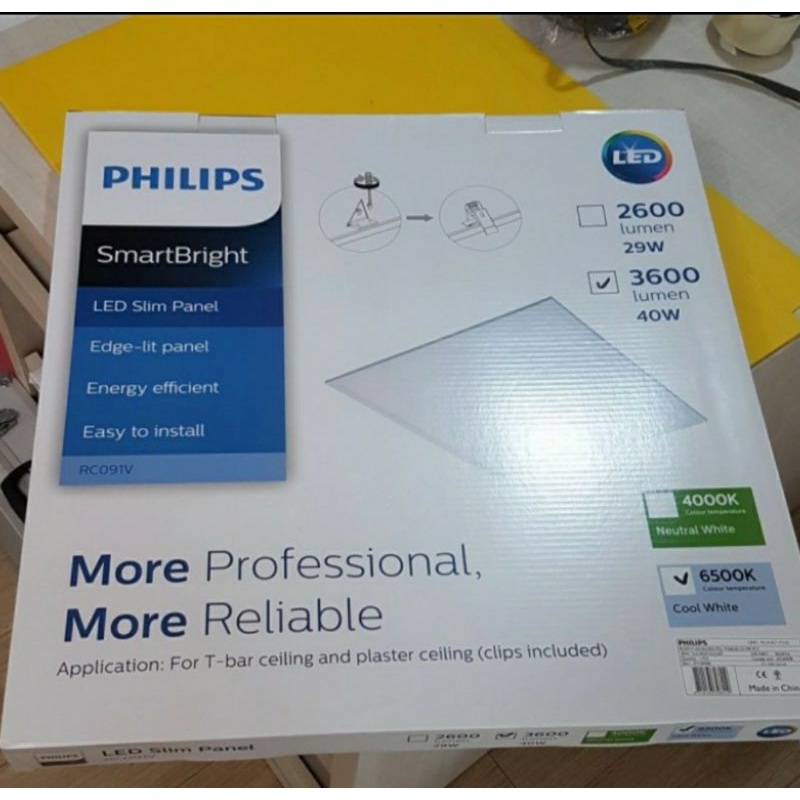 Philips LED Panel 60x60 RC091V LED36S/840-865 GM 40 W