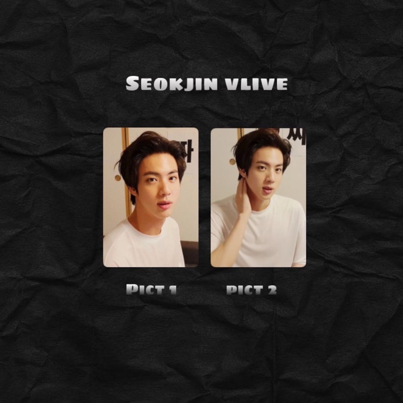 photocard pc lenticular holo bts seokjin jin vlive