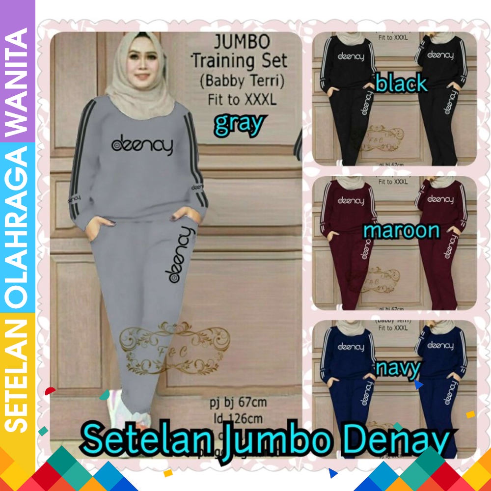 Baju Senam Wanita 1 Set Muslimah Kaos Olahraga Setelan Training Muslimah COD Baju Senam Muslim Set