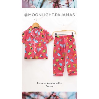 Polkadot Avenger  In Red Piama Anak  Baju  Tidur  Piyama 