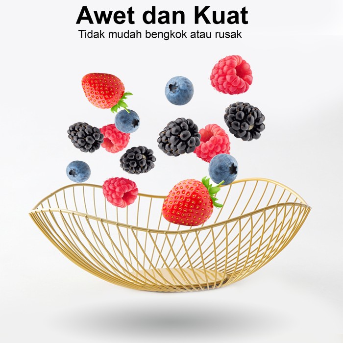 Tempat Keranjang Buah Besi Nordic Metal Fruit Basket Small Size