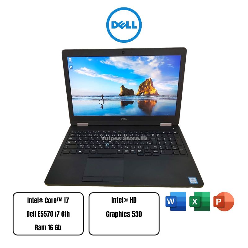 LAPTOP DELL E 5570 core i7 gen 6 RAM up to 16GB SSD 256GB