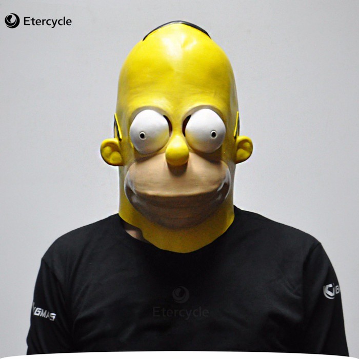 Topeng homer the simpson simson latex bart halloween party