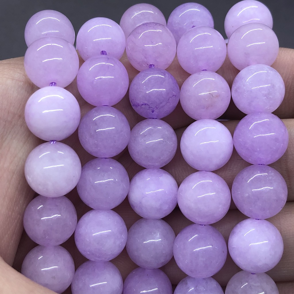 4A Brazil Purple Lavender Chalcedony Bead Natural Stone Diy for Jewelry Handmade