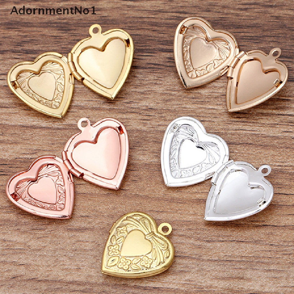 (AdornmentNo1) Liontin Bentuk Hati Bahan Kuningan Untuk Membuat Kalung DIY