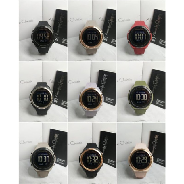 Jam Tangan Unisex Pria / Wanita Alexandre Christie 9342 AC9342 AC 9342 Tali Rubber/Karet