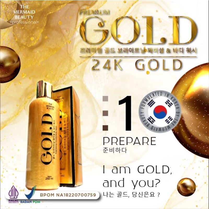 🇰🇷BPOM 24K GOLD FACIAL &amp; BODY WASH 250ML