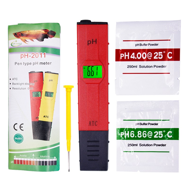 pH Meter Digital Tester Alat Pengukur Keasaman Cairan Air Hidroponik Akuarium Kolam PH Pena 0.1 0.01