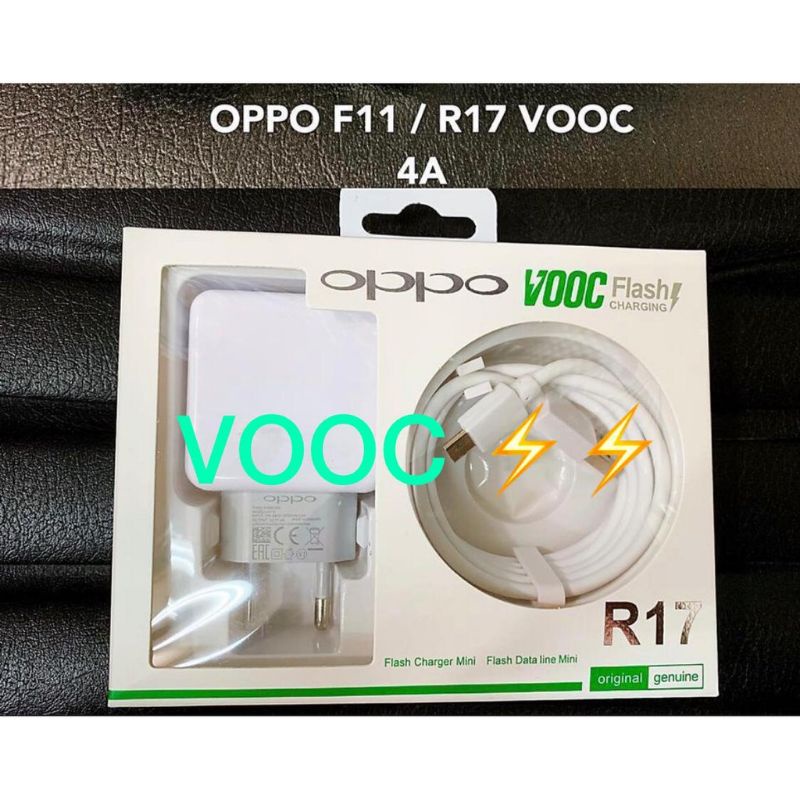 CHARGER OPPO R17 3.0A ORIGINAL VOOC FAST CHARGING MICRO USB &amp; TIPE-C