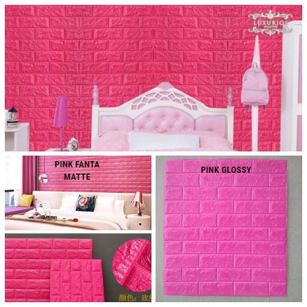 Wallpaper Dinding Wallpaper Stiker Foam Motif Bata Matte Dan Glossy 3D Ukuran 70X77 Cm - WORLDHOME