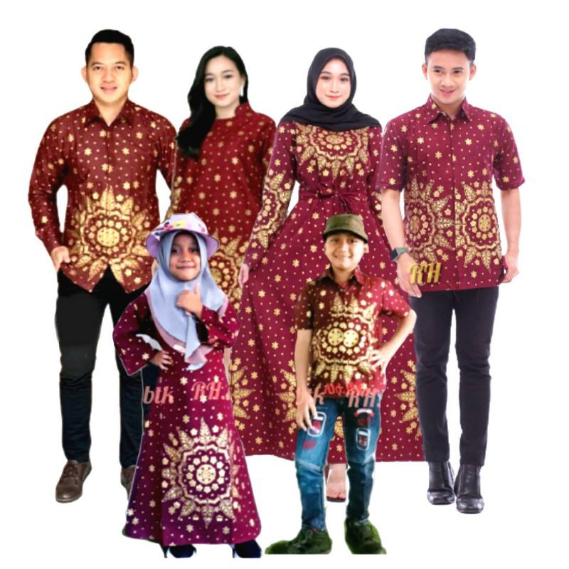 Jual Baju Couple Batik Keluarga Seragam Kondangan Anak Modern Prada ...