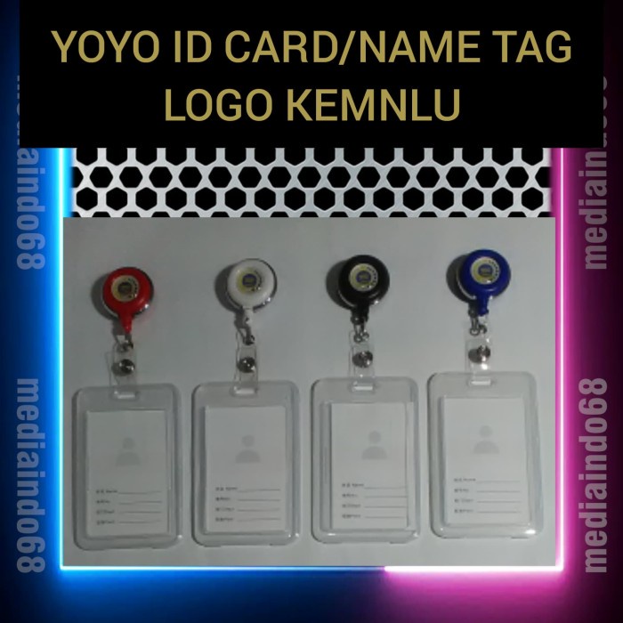 

Kusus Hari Ini Yoyo Id Card Holder/Name Tag Logo Kemenlu Ri. Bergaransi