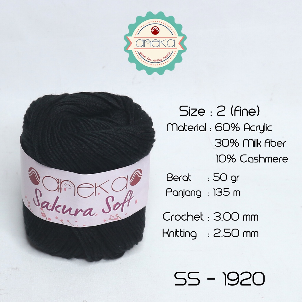 Benang Rajut Sakura Soft / Silk Cotton Milk Cotton Yarn - 1920