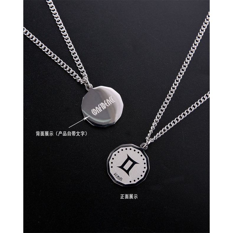 Constellation pendant Pasangan kalung sepasang merek fashion titanium steel kalung untuk pria dan wa