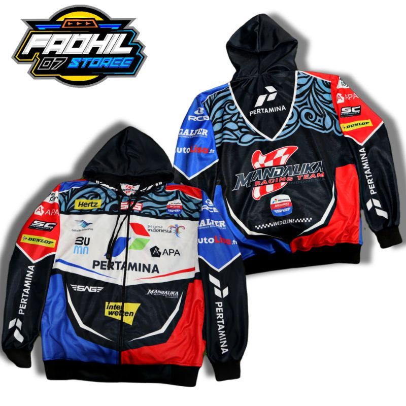 JAKET RACING MANDALIKA/JAKET RACING /JAKET RACING STAR/ BALAP PRINTING  DEWASA PRIA WANITA