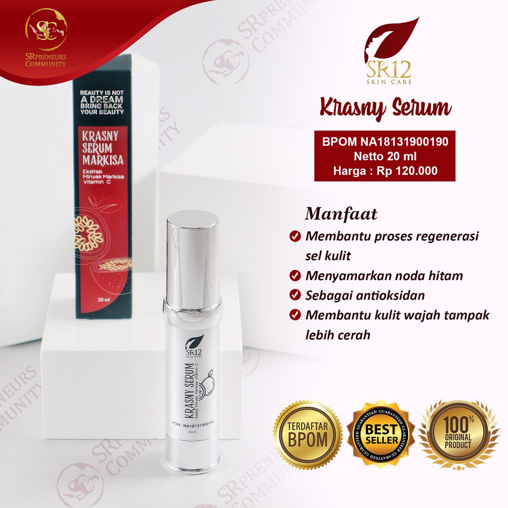 KRASNY SERUM SR12 - SERUM VIT C SERUM KULIT KERING SERUM MARKISA BPOM REGENERASI SEL