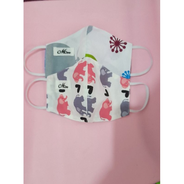 Masker Anak Kain Duckbill Motif karakter lucu earloop