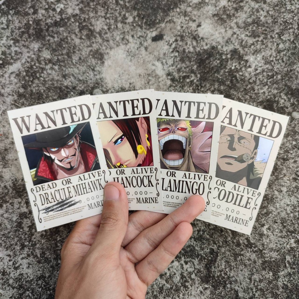 Pola Deco Mini Poster Anime One Piece - Mugiwara Yonkou Shichibukai Luffy Zoro Sanji Chopper Robin Nami Shanks Roger Kaido Shirohige-3