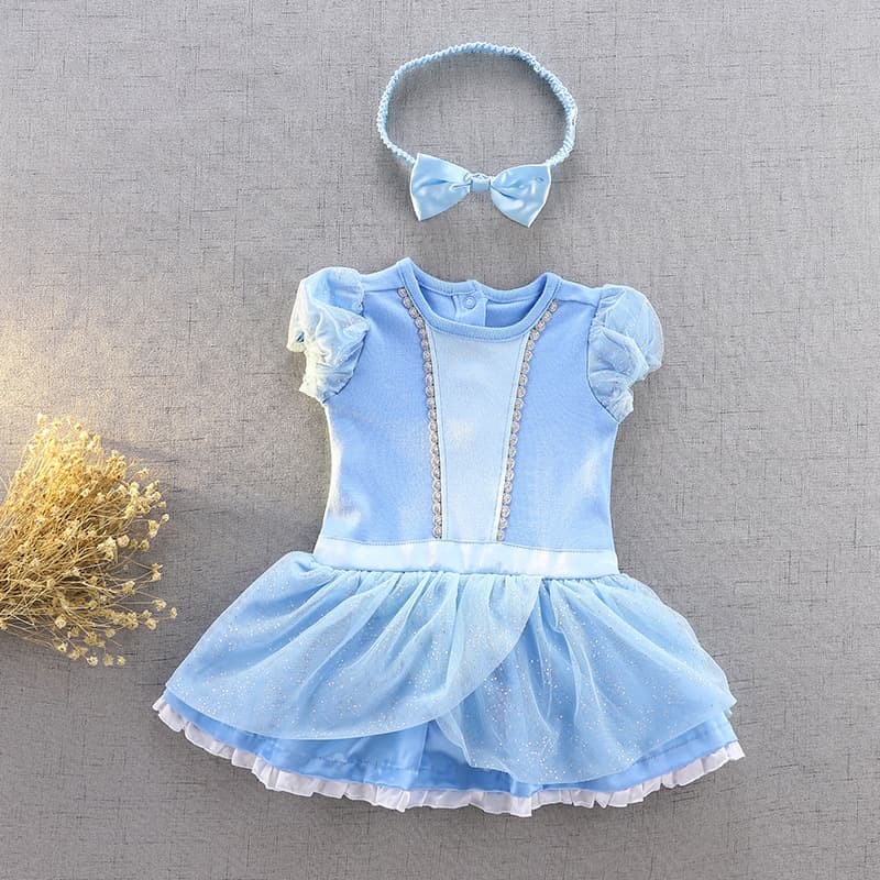 Baby princess costume romper dress cinderella bayi