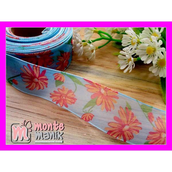 

Bahan Craft Pita Organdie Bunga Biru 1 inch - PITA-091