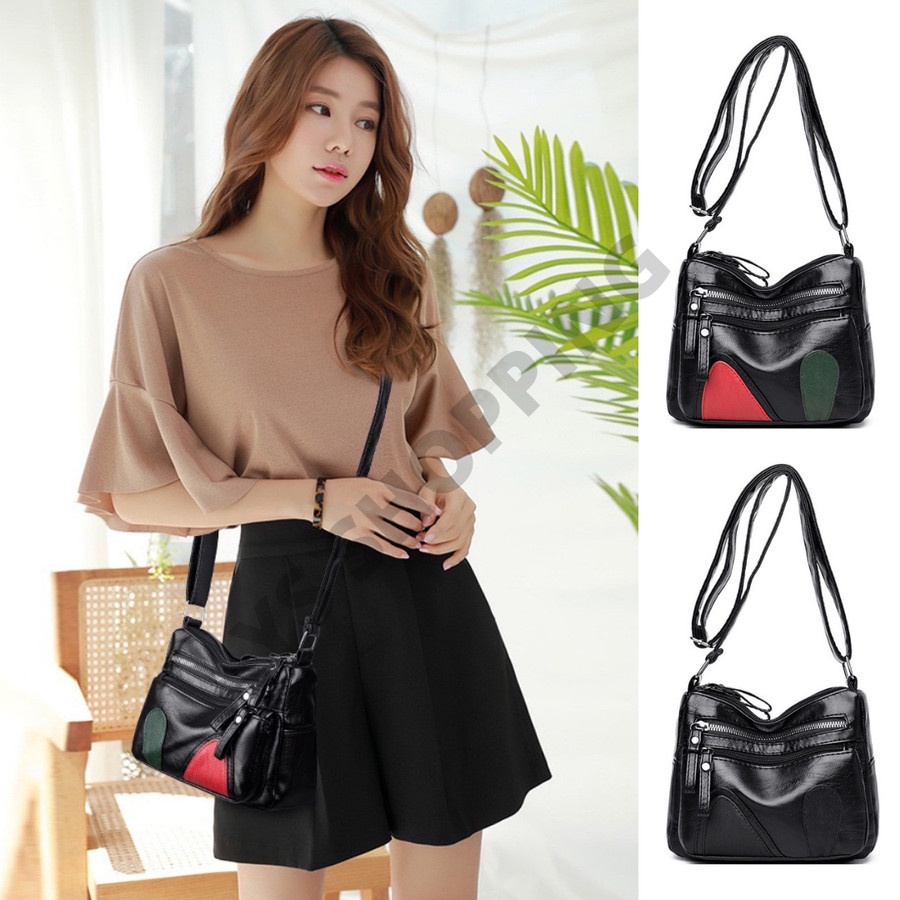 Tas selempang wanita vintage import MH007 kulit Tas Wanita tas kerja casual Kekinian MG