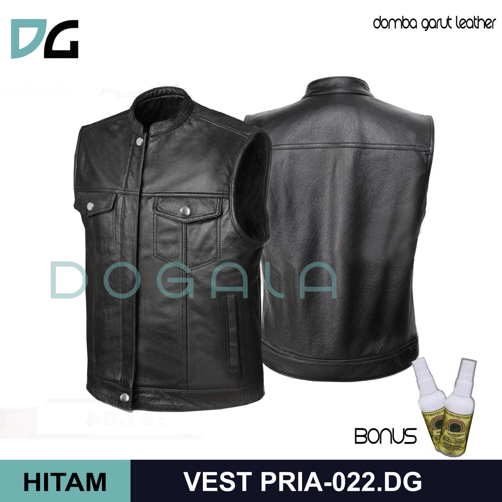 Rompi Kulit Rompi Pria Rompi Kulit Sintetis Vest Pria 022.DG