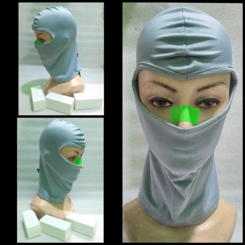 Masker debu model Ninja nippon Polos Abu - Hitam