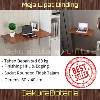 Promo Meja  Lipat Dinding  Meja  Komputer Uk Panjang  60 cm 