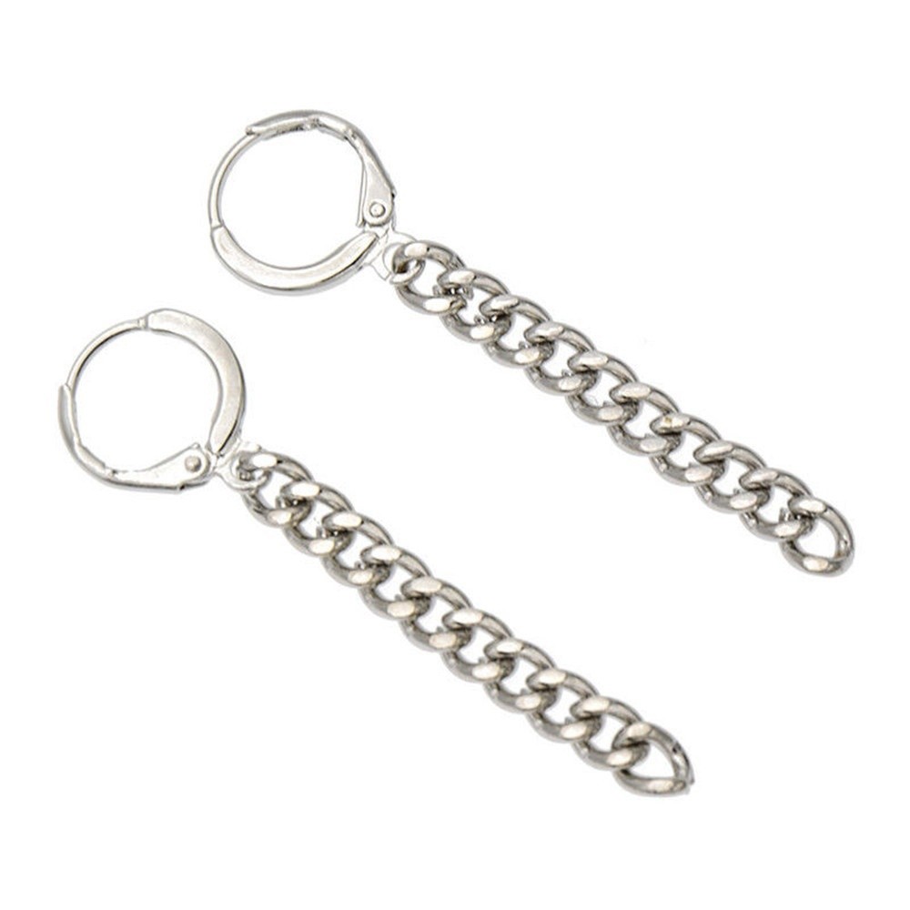 【COD Tangding】Fashion Silver Tassel BTS JIMIN Stud Earrings Kpop Pendant Drop Jewelry