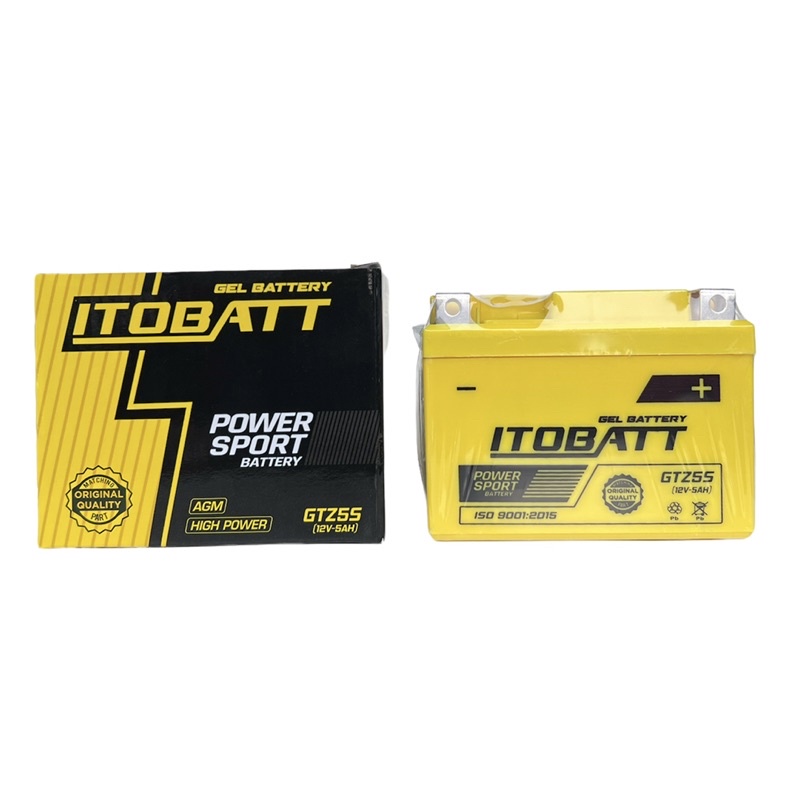 Aki Gel Itobatt Baterai Sepeda Motor GTZ5S 12V-5Ah