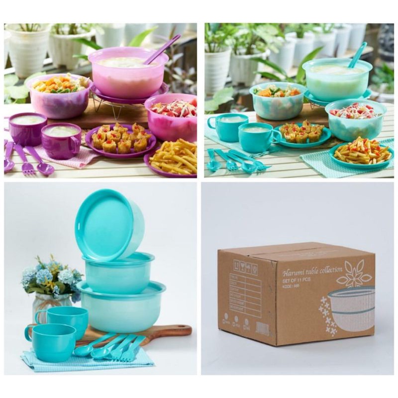 Harumi table collection set of 11 pcs / Harumi set 11 pcs / tempat makanan set