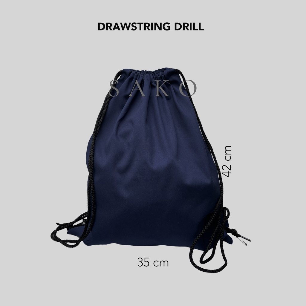 (SAKO) - RANSEL SERUT DRAWSTRING DRILL POLOS  35X42 CM