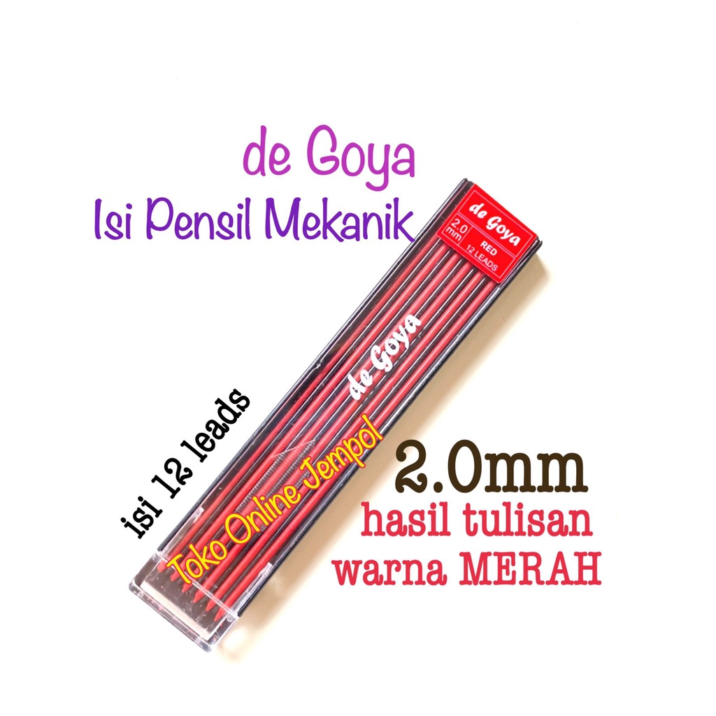 

tulisan hasil MERAH 2.0mm Isi Pensil Mekanik DeGoya 6900804 refill mechanical pencil pencils de goya ATK1323DG