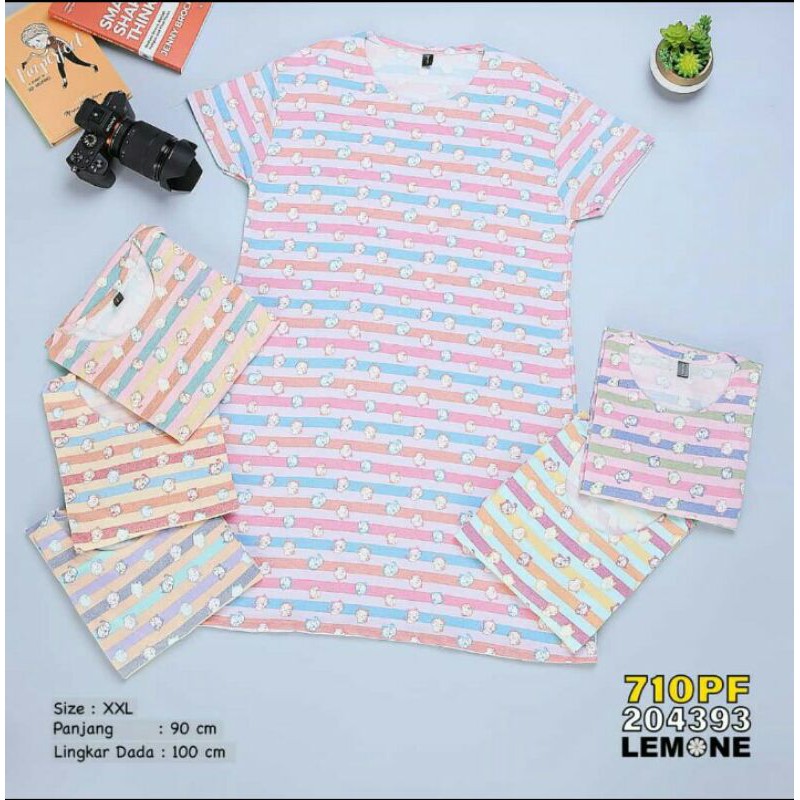 Daster Lemone Salur Motif Size 2XL