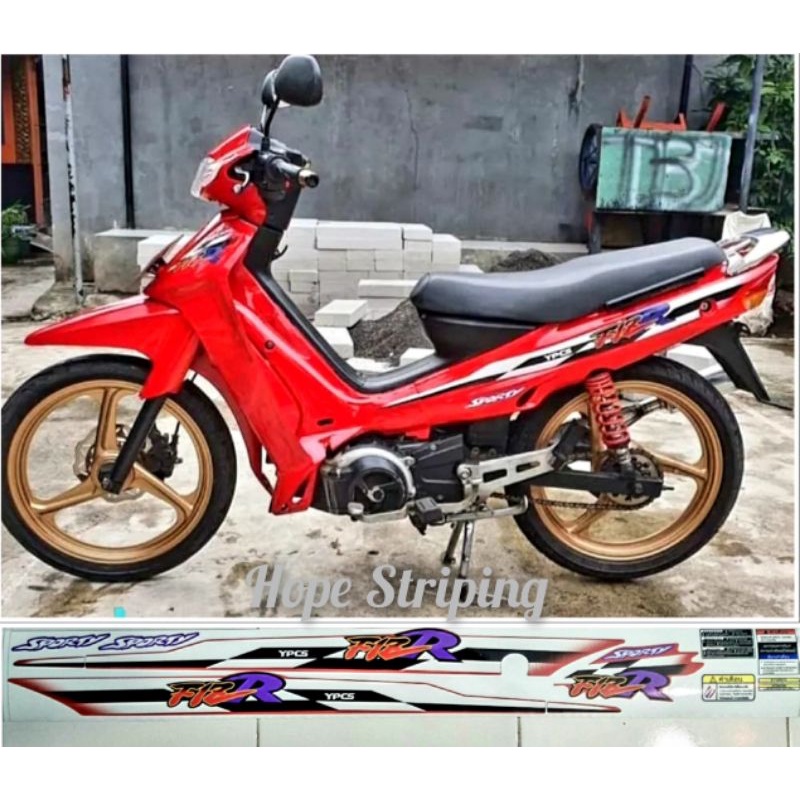Striping Yamaha F1zr th 1997 Merah & Hitam