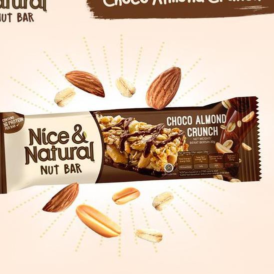 

DISKON BRANDS FESTIVAL Nice & Natural Nut Bar Choco Almond Crunch 30 gr x 5 Pcs