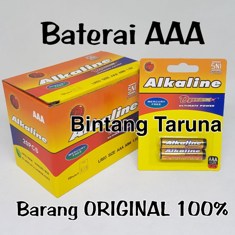 Baterai AAA Dynamax Alkaline Battery DYNAMAX AAA Alkaline Batrai AAA Dynamax Alkaline